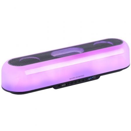 Mars Gaming Barra de Sonido Bluetooth RGB 360º MSB-ORB 20W, Negro, Bluetooth 5.2, Aux-In, FM y Transflash, Iluminación RGB 360º Mars Gaming Barra de Sonido Bluetooth RGB 360º MSB-ORB 20W, Negro, Bluetooth 5.2, Aux-In, FM y Transflash, Iluminación RGB 360º